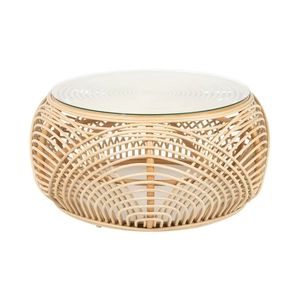 Table de meubles en bois de bureau de finition de rotin avec des supports de stockage étagères bureaux d'ordinateur fonctionnent pour le bureau moderne stable - Product Image 4