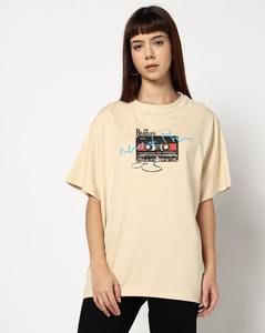 Camiseta de Algodón Extra Grande para Mujer, Estilo Hip Hop, Bordado, Venta Caliente, Manga Corta, Hombros Caídos, Estampado de Letras, Casual - Product Image 5