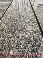 Granite blanc poli miroir effet vague de mer, motif floral personnalisé, pour comptoirs de cuisine, escaliers et pavés