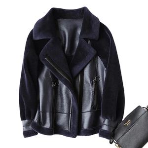 Veste en cuir de qualité supérieure pour femmes, personnalisée, unie, teinte, imperméable, écologique, respirante, mode de rue, fourrure pour l'hiver, noir - Product Image 4