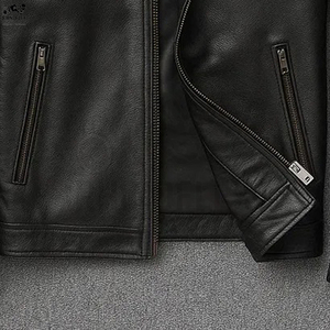 Chaqueta de Lona y Cuero para Hombre, Estilo Invernal, con Logotipo Personalizado en la Parte Delantera, Color y Talla Personalizables, Alta Calidad, Transpirable, Cuello Mao - Product Image 4