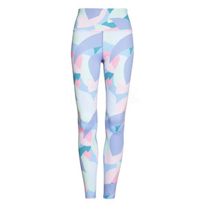 Premium Quality Custom Printing Solid <b>Pattern</b> Women's High Elastic Waist Yoga <b>Leggings</b> Sweat-Wicking Breathable Seamless 180g - Product Image 4