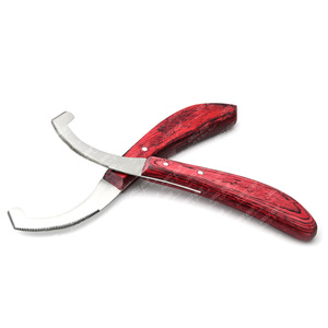 Herramienta herradora de caballos de alta calidad, cuchillo de Bot de huevo de caballo con mango de madera, raspador de huevos, cuchillo de eliminación de huevos de mosca, herramienta de aseo para jinete - Product Image 6