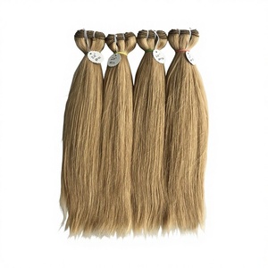 TG TG-6728 100% Best High Quality Remy Indian <b>Hair</b> Soft Silk Straight Cuticle Aligned Bundles Extensions Machine Double Weft - Product Image 1
