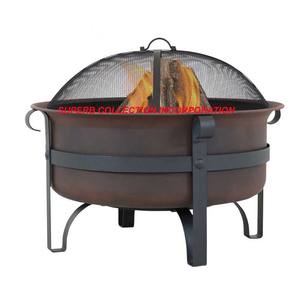 Cuenco de fuego de metal negro con soporte de tapas para Estilo de vida de lujo usado - Product Image 3