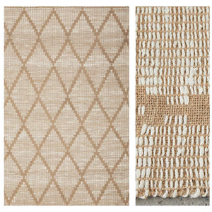 Tapis de tissage plat tressé en jute réversible écologique de haute qualité Tapis tissé Jacquard fait main de qualité supérieure Tapis tissé naturel - Product Image 3