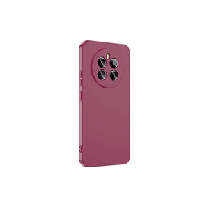 Funda de Silicona Líquida Premium de la Serie Zore Mara para Realme 12 4G, Funda Protectora Trasera Suave al Tacto a Prueba de Golpes con Logotipo, Modelo A53-Rojo - Product Image 3