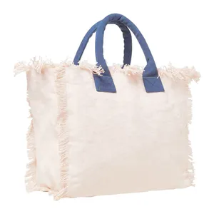 Borsa da Spiaggia in Tela Personalizzabile Sarego, Borsa Multifunzionale per Uso Promozionale - Product Image 1