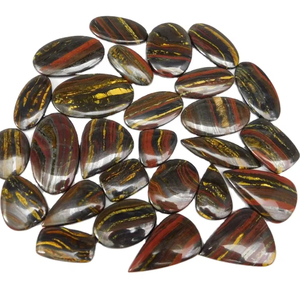 Top qualité fer oeil de tigre pierres précieuses en vrac mélanger forme et taille énergie guérison fer oeil de tigre Cabochon Lot disponible à la vente - Product Image 1