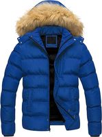Doudoune longue et fine pour homme avec capuche en fourrure, imperméable, coupe-vent, réversible, chauffante, respirante, style urbain, pour l'hiver