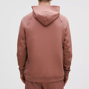 Sweat à capuche uni d'hiver respirant pour hommes, style streetwear, en molleton 100% coton épais, personnalisable, 450 grammes, coupe courte - Product Image 3