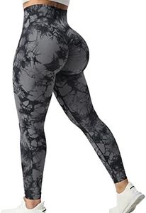Thick High Waist Viscose/Polyester Plaid Yoga Pants <b>Pockets</b> Tummy Control Four-Way Stretch Breathable Workout Yoga <b>Leggings</b> - Product Image 2