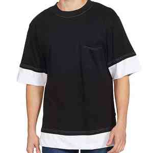 Haute qualité grande taille respirant couleur unie mode t-shirts tenue décontracté surdimensionné hommes t-shirts - Product Image 6