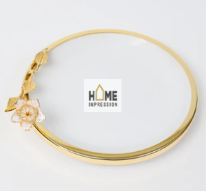 Cuencos de lujo de metal con compartimentos para servir frutas secas, con base blanca y dorada, accesorios de vajilla de lujo, suministro desde India - Product Image 6