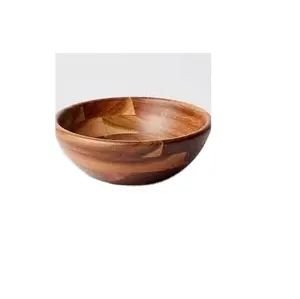 Tropical Wooden Serving Bowl Use For Salad And Food Handmade Customized Wooden Bowl In New For Kitchenware Bowl