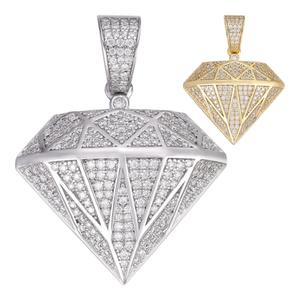 Collar con Colgante de Diamantes Estilo Hiphop, Cadena Brillante con Colgante de Diamantes de Lujo para Joyería de Moda Urbana - Product Image 5