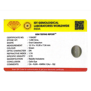 Pierre précieuse naturelle œil-de-chat 6,45 carats, pierre brute polie de forme ovale, jaune/dorée, pour accessoires de bijouterie - Product Image 4