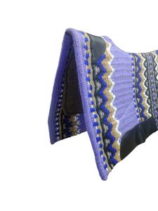 Haute qualité sur mesure nouvelle-zélande laine cheval spectacle selle Contour Pad 1/2 "gris laine feutre multicolore taille 34x42 modèle - Product Image 4