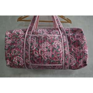 Bolsa de Viaje de Fin de Semana India, de Algodón de Lujo Premium, Ligera, Estilo Boho, Acolchada, con Cierre de Cremallera y Estampado Floral Hecho a Mano - Product Image 2