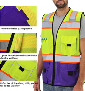 2025 travail Construction gilet vêtements réfléchissants haute visibilité gilet de sécurité réfléchissant chemin de route sécurité gilet de Construction - Product Image 3