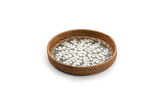 ถาดเสิร์ฟทำจากไม้หวายรูปทรงโค้งมนสำหรับอาหารและของหวานสำหรับร้านกาแฟและห้องครัว - Product Image 2