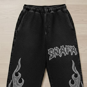 ผู้ผลิตขายส่งชุดวอร์มประดับเพชรเทียมแบบกำหนดเองในราคาถูก ชุดวอร์มวินเทจ ชุดวอร์มแบบฟอกสีสำหรับผู้ชาย - Product Image 6