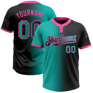 Venta al por mayor trabajo en equipo impreso dos botones gris personalizado Softball Jersey desgaste dos tonos béisbol Jersey - Product Image 3