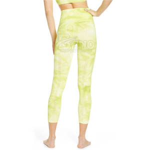 2024 Top-Sale High Women's Gym Leggings Material de punto de LICRA transpirable Logotipo personalizable MOQ bajo para correr Fitness - Product Image 3