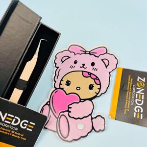 Pince à cils en acier inoxydable de haute qualité avec pointe en fibre pointue Tuile de cils de beauté de marque privée Embouts en fibre antistatique - Product Image 3