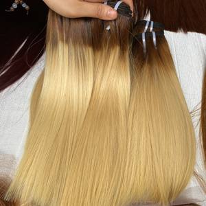 100% cabello humano Remy vietnamita Super doble dibujado paquetes de cabello virgen extensiones de color recto de hueso de proveedor de confianza - Product Image 1