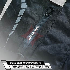 Chaqueta de Motocicleta FLASH GEAR Unisex para Aventura/Turismo, Manga Larga, Cuero/Tela de Poliéster, Transpirable, para Todas las Estaciones, con Protección CE Extraíble - Product Image 4