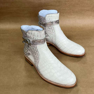 Winter Skin High Top Snow <b>Boot</b> Chelsea <b>Boots</b> Genuine Leather Ankle Bootie Men's Women's Couple Style Customization - Product Image 2