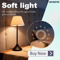 Lampe de nuit LED minimaliste moderne avec contrôle tactile à piles et variateur d'intensité, lampe de chevet USB, bande lumineuse en silicone blanc