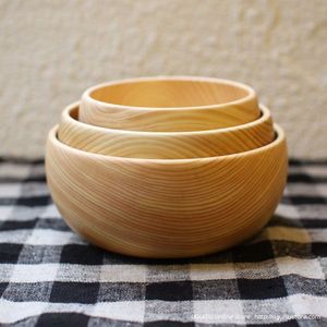 TIPOS VERSÁTIL ARTESANÍA Tazón de masa de madera hecho a mano para frutas o ensaladas Tazón de granja rústico vintage de alta calidad - Product Image 2