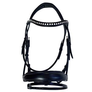 2024 nouveauté haute qualité Style occidental cheval bride Durable haute Diamante courbe sourcil bande Dressage bride en cuir - Product Image 1
