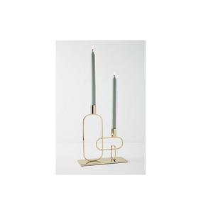 Portavelas navideño de diseño, accesorios de decoración de mesa de Metal fundido de aluminio, soporte de vela elegante para decoración festiva del hogar - Product Image 1