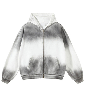Mode personnalisée pour hommes, sweat à capuche épais 100% en coton respirant, lourd, de haute qualité, sweat à capuche décontracté surdimensionné avec fermeture éclair pour hommes - Product Image 1