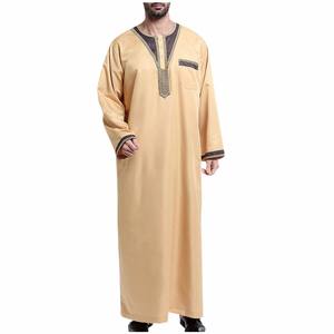 Qatar arabe dubaï Style islamique hommes Thobe Jubbah Al Daffah Thobes confortable grande taille Thobe Jubbah - Product Image 5