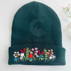 Vente directe d'usine bas quantité minimale de commande broderie bonnet chapeaux pas cher prix marque privée Jacquard broderie bonnet chapeaux pour la vente en ligne - Product Image 2