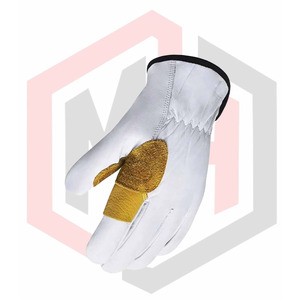 Durable <b>Leather</b> Climbing Safety Work Gloves Reinforced Palm Water-Resistant Anti-Slip 11 oz Thick Knit <b>Wrist</b> <b>Cuff</b> Silicone-Free - Product Image 6
