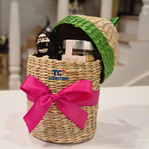 Vente en gros de panier de pêche écologique avec couvercle pour emballage cadeau de vacances Ramadan Eid boîte tissée naturelle décorative - Product Image 1