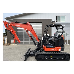 Compre esta excavadora compacta Kubota U55-5 de 5 toneladas con pocas horas de uso, orugas de goma y un sistema de pinza hidráulica. - Product Image 6