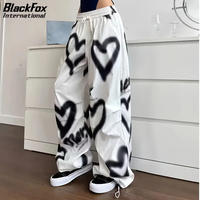 Jogging ample taille haute pour femme avec cordon de serrage, avec un style urbain et un pantalon de survêtement baggy décontracté