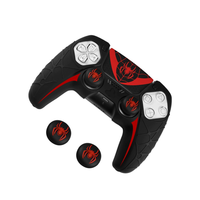 Coque en silicone souple pour manette PS5, housse de protection antidérapante avec poignées pour pouces pour manette Playstation5