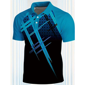 Polos para hombre, estampado por sublimación, secado rápido, ropa exterior, la más alta calidad, estampado deportivo, Polo para hombre - Product Image 1