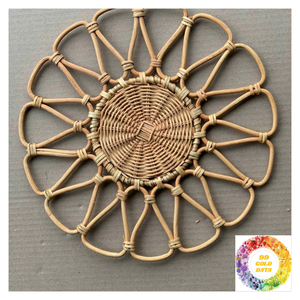 Handcrafted Rattan Placemat and Charger <b>Plates</b> Rustic Table <b>Decoration</b> Elegant <b>Wall</b> Hanging <b>for</b> Weddings and Dining - Product Image 5