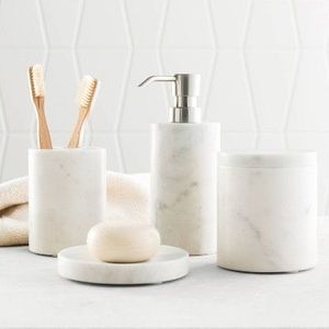 Ensemble de salle de bain en résine cinq pièces, style minimaliste, facile à nettoyer - Product Image 3