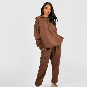 Ropa deportiva personalizada de alta calidad para gimnasio, chándal, conjuntos de chándal para hombre, conjunto de pantalones para correr de lana, conjunto de sudaderas con capucha y pantalones de chándal para mujer - Product Image 1