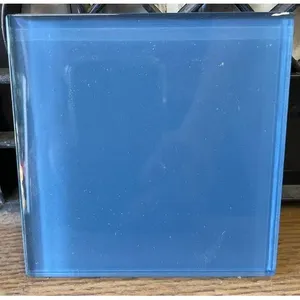 Nuevas baldosas de cerámica cuadradas de 4,25 \ "X 4,25 \" azul marino brillante de 16 piezas para baño y cocina Unidad de baño prefabricada - Product Image 1