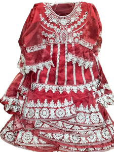 Robe fantaisie readymade pour enfants (filles) de haute qualité Robe en organza readymade de qualité d'exportation Robe pakistanaise respirante pour enfants - Product Image 3